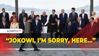 Momen PM Jepang Panggil Jokowi Saat Sesi Foto Bersama di KTT G7