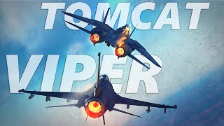 F-16 Viper Vs F-14 Tomcat Dogfight | Digital Combat Simulator | DCS |