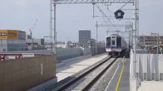 完成した羽衣駅・高石駅の下り高架線