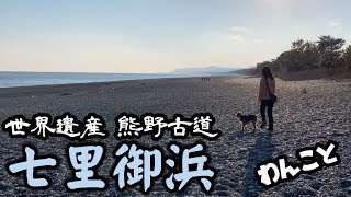 世界遺産 熊野古道「七里御浜」に行ってきた！world Heritage～Kumano Kodo～「三重県熊野市」【トイプードルぷーすけ】