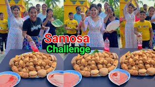 Hot Unlimited Singara Eating Funny Challenge Video