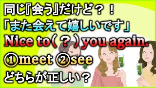 同じ『会う』?!【meet \u0026 see】の違いをスッキリまとめて解説！【違いで覚える英会話】