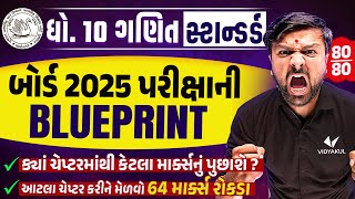 Standard Maths Board Blueprint Exam 2025 Std 10 | Blueprint With Sample Paper & Most IMP Questions