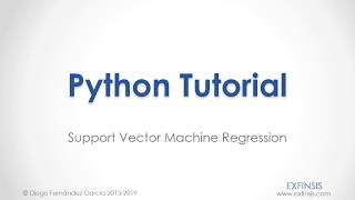 Python Tutorial. Support Vector Machine Regression
