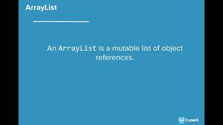AP CS A 7.1 - ArrayLists (OUTDATED)