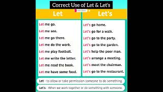 Correct Use of Let \u0026 Let's..