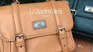 1/2Princess │ 升級版復古皮革雙扣三用包側背包 後背包 手提包-3色 [A2685]