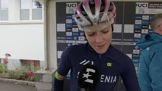 Urška Žigart - Interview at the start - World Championships Road Race (Zürich) 2024