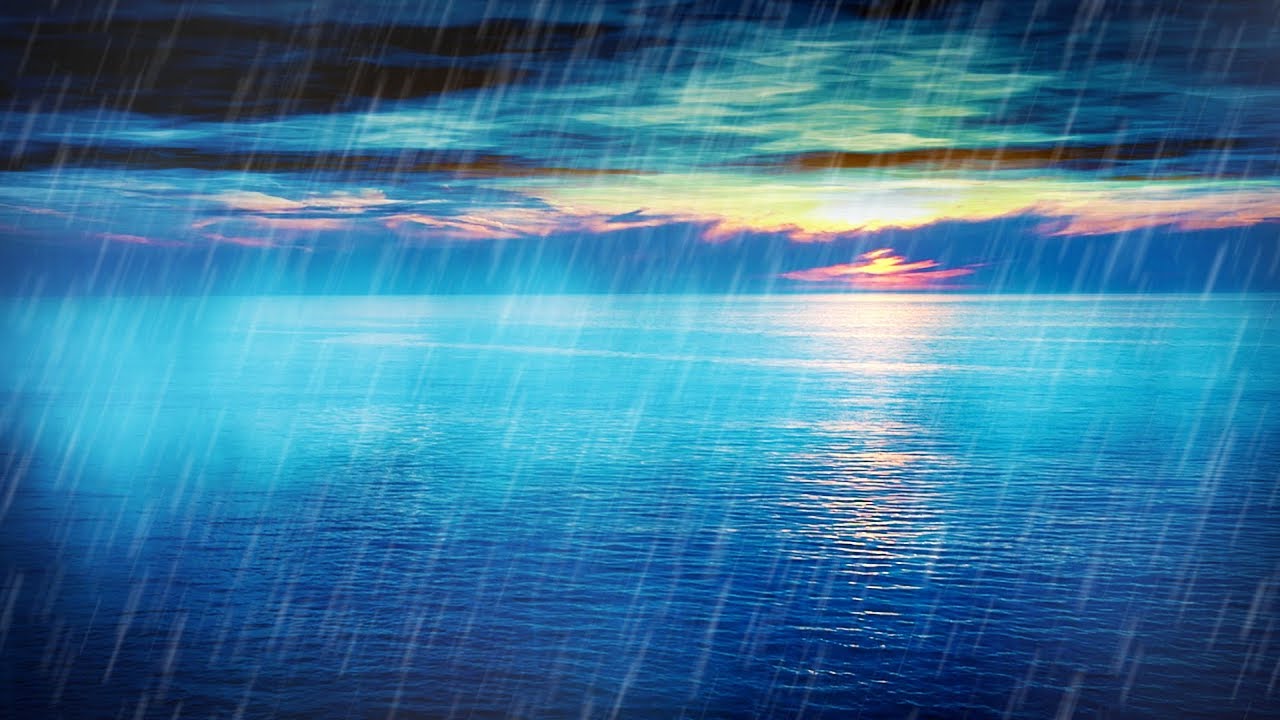 Rain Sounds With Thunder And Ocean Waves Sleep Study Focus