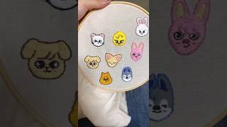 StrayKidsスキズーを刺繍で縫ったけんブローチにする-2-　#straykids #5star #sclass #스트레이키즈 #ハンドメイド #刺繍 #ブローチ