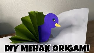 Membuat Merak dari Kertas Origami | Origami anak | Peacock Origami | Animal Origami