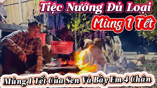 Mùng 1 Tết Anh Sen Đi Câu Cá Mở Tiệc Nướng Ngoài Trời Cho Bầy Em Bốn Chân Ăn Tết Xum Vầy