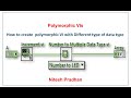 How to create  polymorphic VI with Different type of data type
