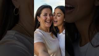 Older and Younger Girls Kissing | Lesbians Kissing Video