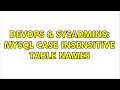 DevOps & SysAdmins: Mysql case insensitive table names (2 Solutions!!)