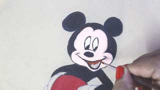 Easy and simple Fabric Painting for beginners at home|Tutorial class 5|How to draw Micky Mouse easy