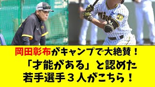 【阪神】岡田彰布がキャンプで大絶賛した若手３人がこちら！