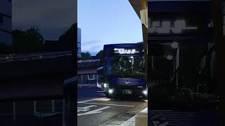 今日のポートループ (新神戸駅)　Port Loop, Articulated Bus (Kobe City, Japan)