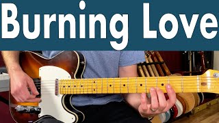 How To Play Burning Love On Guitar | Elvis Presley Guitar Lesson + Tutorial + TABS