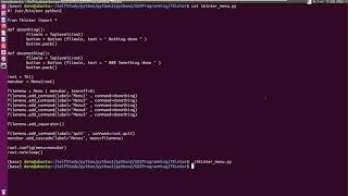 python2 gui, tkinter menu, changing call back function
