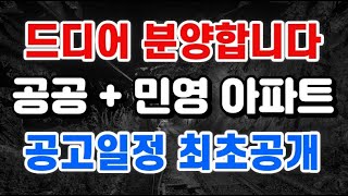 공공 + 민영분양이 같은 단지에 있네 + 분양일정 최초공개