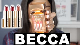 BECCA Party Popper Ultimate Lipstick Love Lipstick Swatches \u0026 Review | PuckerUpBabe