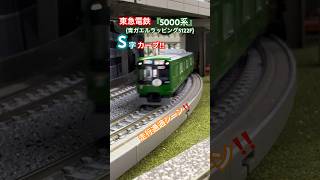 [S字カーブ‼︎] 東急5000系(青ガエルラッピング5122F)がS字カーブを走行通過するシーン‼︎ [Nゲージ] #東横線 #東急5000系 #kato #東急電鉄 #東急線 #東急5050系