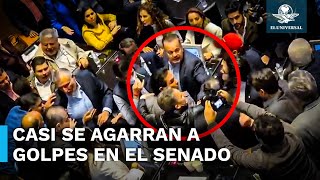 Adán Augusto y Miguel Ángel Yunes protagonizan riña en el Senado contra panistas