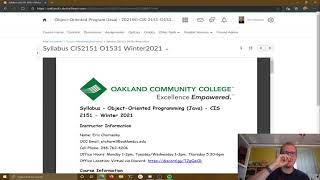 CIS 2151 - Object Oriented Programming ( Java ) - Course Introduction - Winter 2021