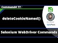 deleteCookieNamed() Command - Selenium WebDriver