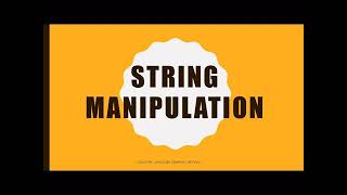 string manipulation part-1 COMPUTER SCIENCE