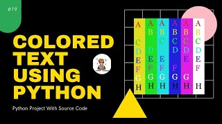 Colored Text Using Python for Beginners | Python Project Tutorial #19 |#Python