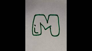 How to write alphabet M in bubble letter