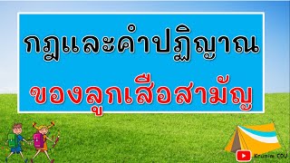 กฎและคำปฏิญาณของลูกเสือสามัญ | กฎของลูกเสือสามัญ ป.4-6 | กฎของลูกเสือ คำปฏิญาณของลูกเสือ Krumim EDU