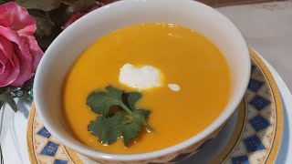 How to Make Simple Sweet #Potato Soup  لعشاق الشوربات #شوربة #البطاطا الحلوة مع #الجزر#