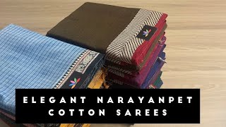 Detailed Video - Elegant Narayanpet Cotton Sarees | Shop on www.fabk.in #fabksarees #cottonsarees