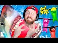 Gang Beasts Shark ATTACK on a BOAT *NEW LEVEL* K-CITY GAMING