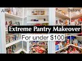 Extreme Pantry Makeover! | Extreme organize on a budget | clean declutter organize 2020