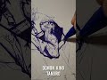 [ Spoiler Alert ⚠️ ] Demon King Tanjiro Ball Pen Sketch #shorts