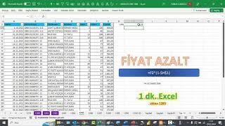 Excel 1 Dakika - Fiyat Azalt