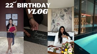 LUXURY 22ND BIRTHDAY HOTEL STAYCATION VLOG | PAN PACIFIC HOTEL LONDON + BIRTHDAY DINNER + SELF CARE