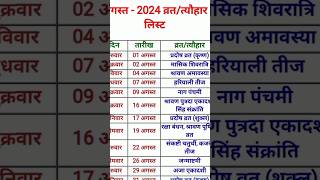 August 2024 ka Calendar #viral #trending #shorts #status