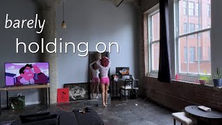 to the girl building something while barely holding it together