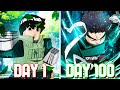 Spending 100 Days as ROCK LEE in Shindo Life -  Roblox..