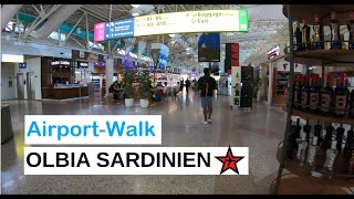 Airport Walking Tour Flughafen Olbia Sardinien || Flughafen Rundgang || No comment