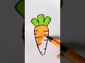 Easy carrot drawing for kids #drawingforkids #coloring #learning #abcde #drawing #easydrawing