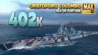 戦艦「クリストフォロ コロンボ」、400000 という大ダメージ - World of Warships