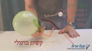 חוק ברנולי - ניסוי עם טויסט Bernoulli's principle easy experiment