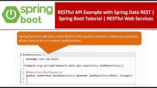 RESTful API Example with Spring Data REST | Spring Boot Tutorial | RESTful Web Services