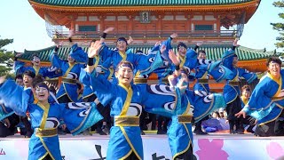 [4K]京炎そでふれ！咲産華　京都さくらよさこい2017 神宮道２日目（中央）